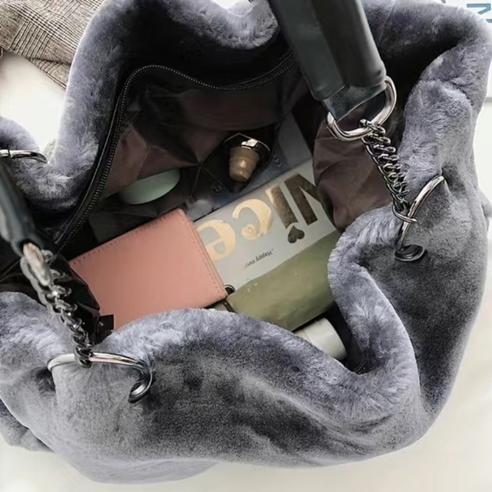 Plush Brown Luxury Lux Tote - Picture 5 of 7